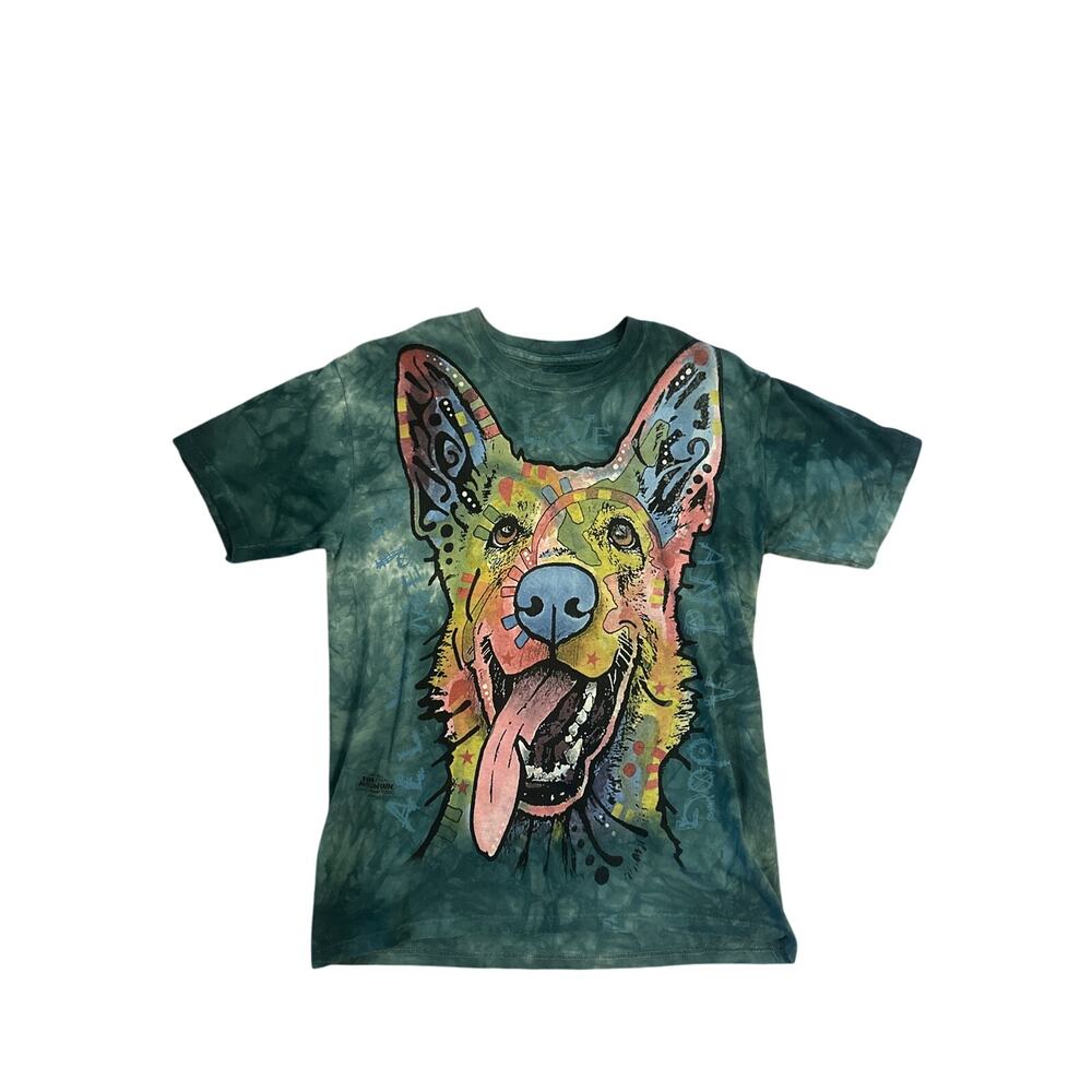 Unisex S The Mountain Dog Painted Printed Art Tee T-Shirt Top Tie Dye Short Slv